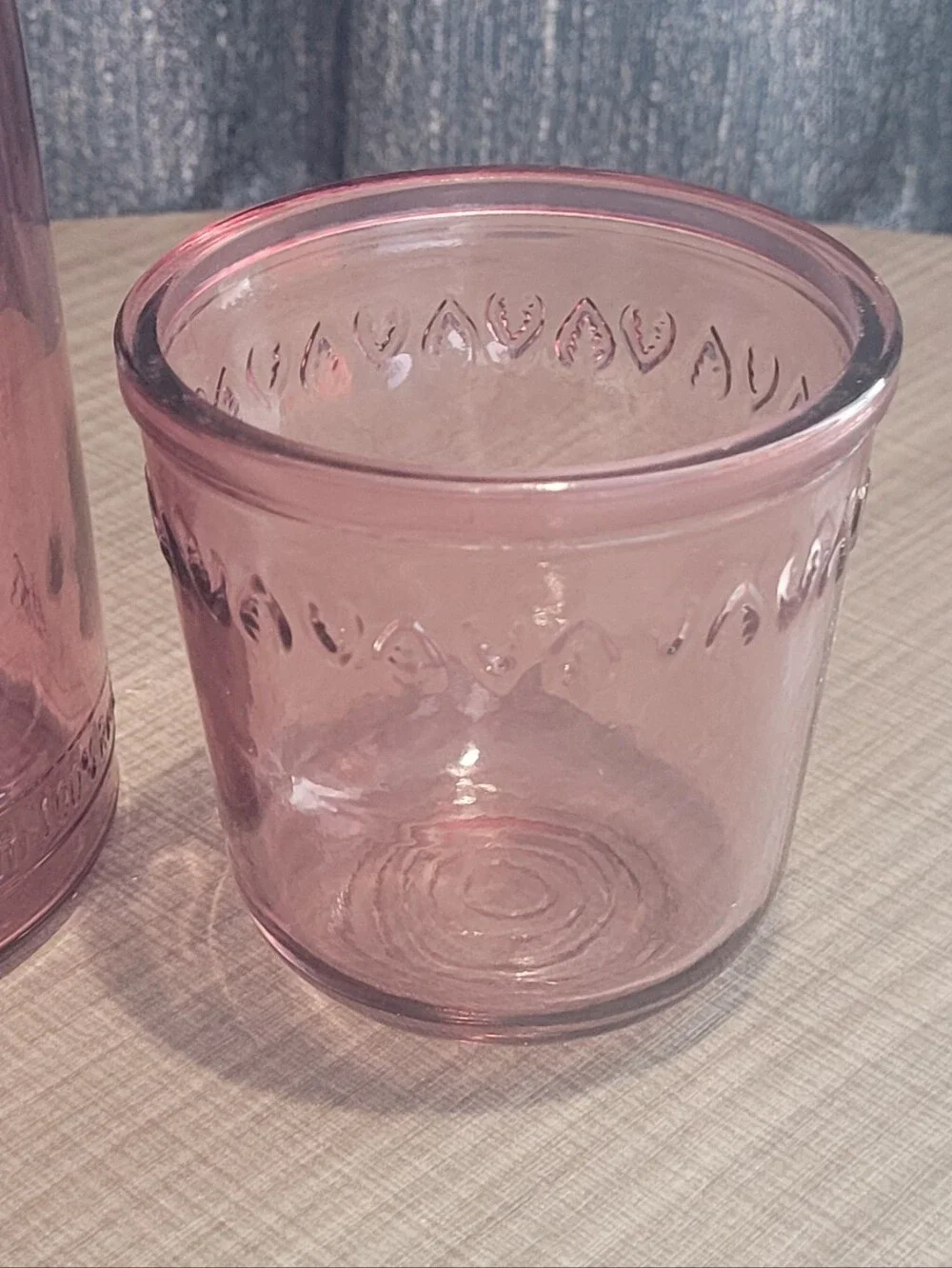 Vidrios San Miguel Pink 10.25” Bedside Decanter & Drinking Glass